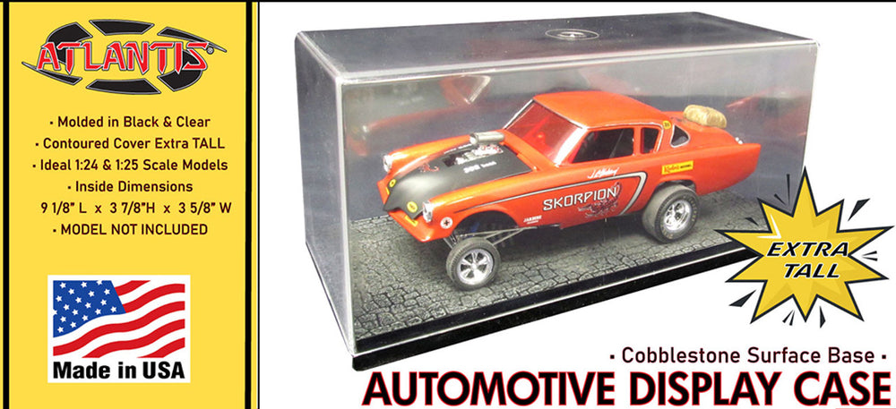 Atlantis Models Auto Display Case 1/24 1/25 Cobblestone Street — Model Display Case