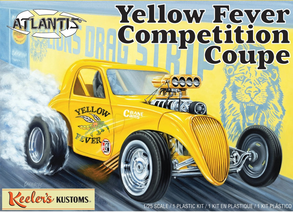 Atlantis Models 1/25 Scale Yellow Fever Competition Coupe Keelers — Plastic model kit