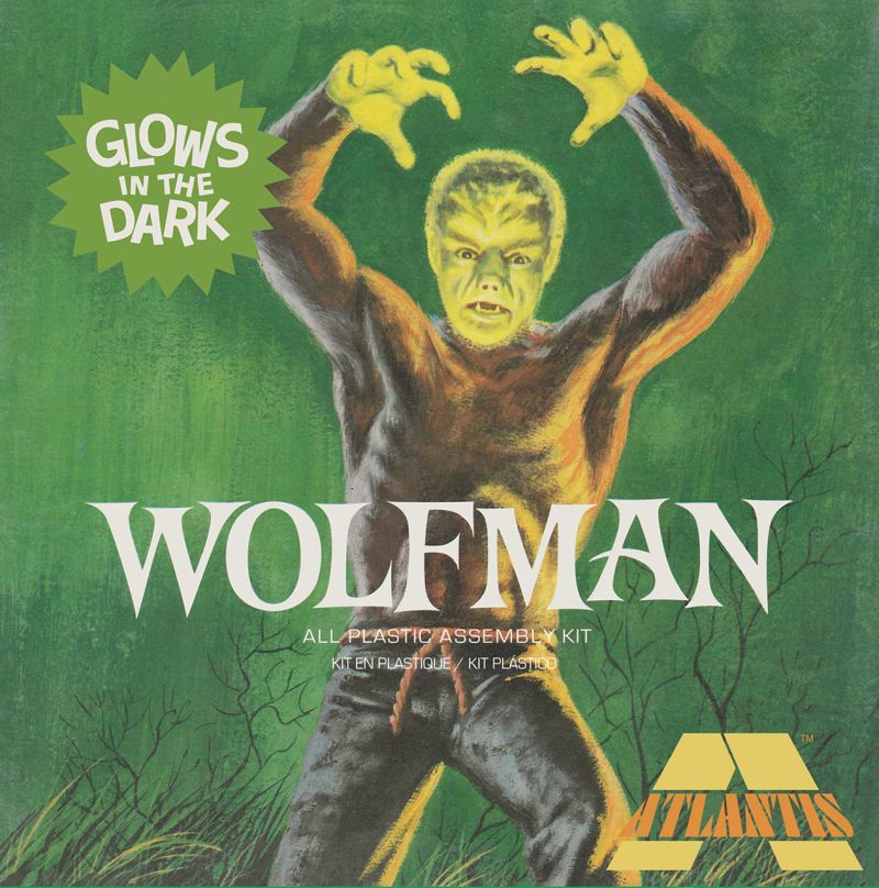 Atlantis Models Lon Chaney Jr. The Wolfman Glow Limited Edition — Plastic model kit