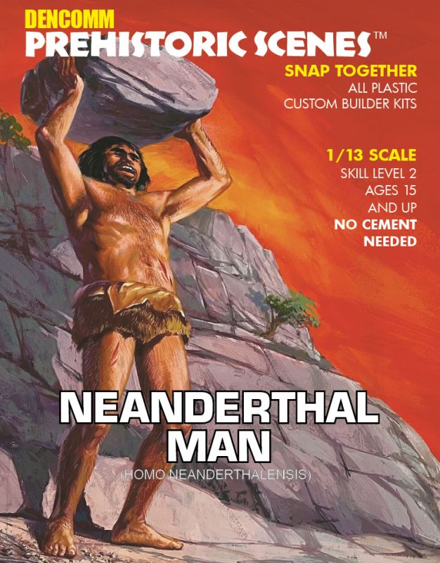 Atlantis Models 1:13 Prehistoric Scenes - Neanderthal Man - 55th Anniversary "New Era" Limited Edition Model — Model Kit