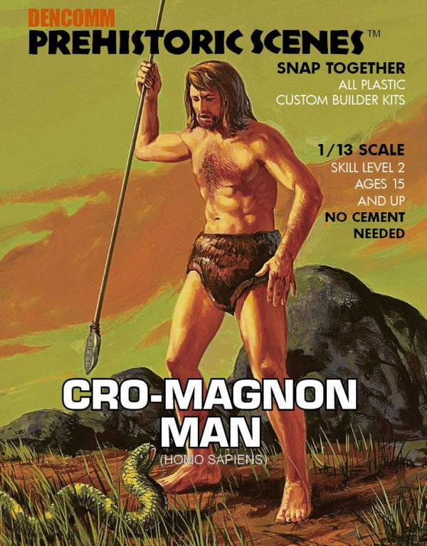 Atlantis Models 1:13 Prehistoric Scenes - Cro-Magnon Man - 55th Anniversary "New Era" Limited Edition Model — Model Kit