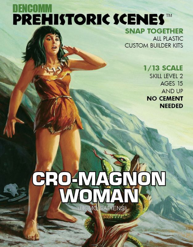 Atlantis Models 1:13 Prehistoric Scenes - Cro-Magnon Woman - 55th Anniversary "New Era" Limited Edition — Model Kit