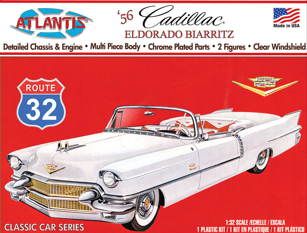 Atlantis Models 1/32 1956 Cadillac Eldorado Biarritz with Glass Plastic Model Kit