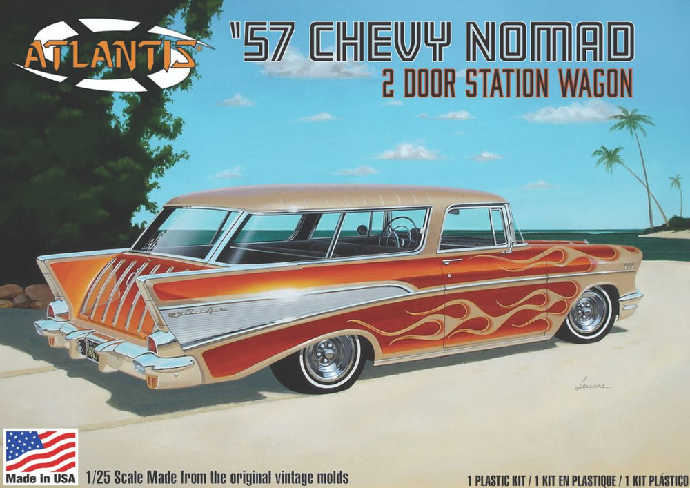 Atlantis Models 1/25 1957 Chevy Nomad Belair Model — Plastic model kit