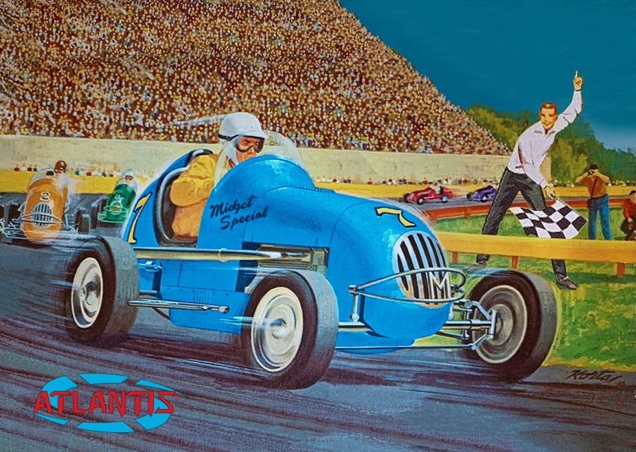 Atlantis Models 1:20 Midget Racer "Midget Special" Plastic Model Kit