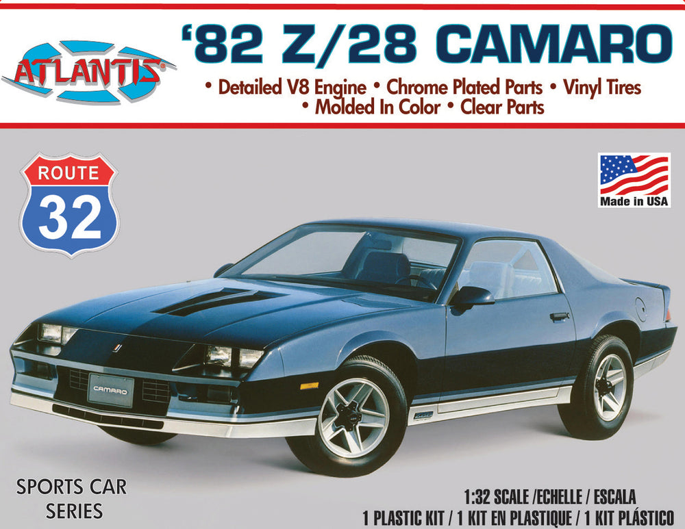 Atlantis Models 1:32 1982 Chevy Camaro Z-28 Route 32 Plastic Model Kit