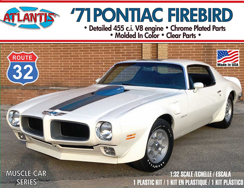 Atlantis Models 1:32 1971 Pontiac Firebird Route 32 Plastic Model Kit