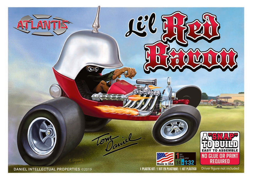 Atlantis Models 1/32 Tom Daniel Snap Li'l Red Baron Plastic Model Kit
