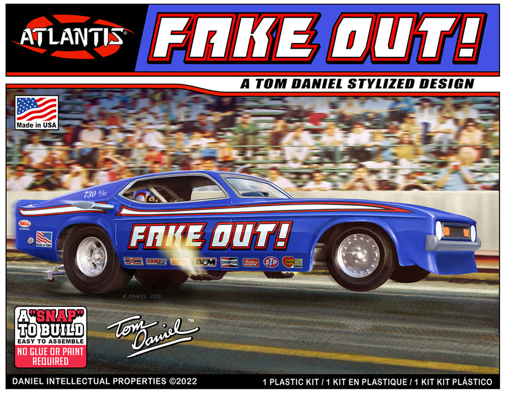 Atlantis Models 1:32 Tom Daniel - FAKE OUT! Classic Funny Car - A Tom Daniel Stylized Design (Snap Kit) — Model Kit