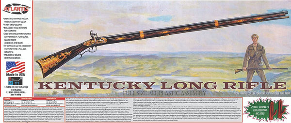 Atlantis Models 1:1 Frontieraman Kentucky Long Rifle American Muzzleloader — Model Kit