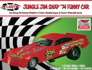 Black Forest® Hobby Supply Co Atlantis Models 1119 1/32 Jungle Jim 1974 Funny Car (Snap) (formerly Revell) — Sci-Fi & Pop