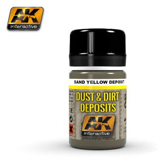 Black Forest® Hobby Supply Co AK Interactive 4061 Dust & Deposit Sand Yellow Enamel Paint 35ml Bottle — Glues, Paints, Tools