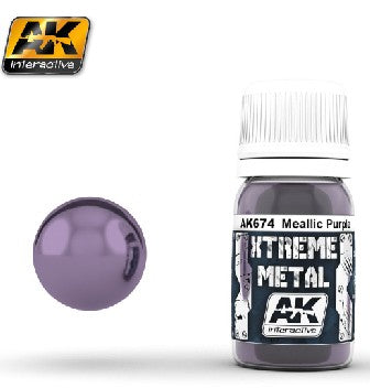 Black Forest® Hobby Supply Co AK Interactive 674 Xtreme Metal: Purple Metallic Paint 30ml Bottle — Glues, Paints, Tools > AK