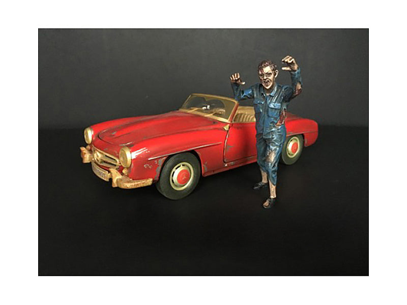 Zombie Mechanic Figurine II for 1/24 Scale Models by American Diorama — Scale Model Accessories