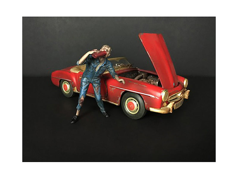 Zombie Mechanic Figurine III for 1/24 Scale Models by American Diorama — Scale Model Accessories