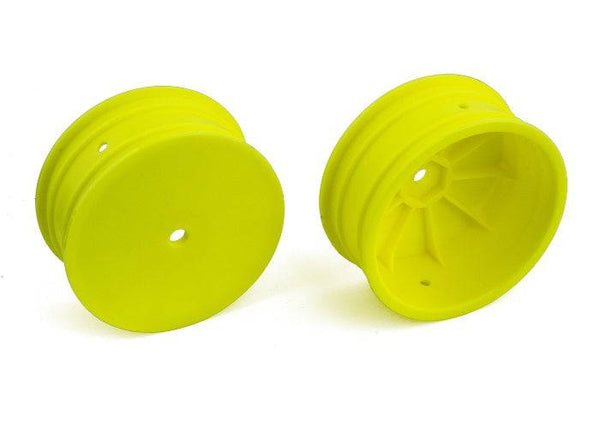 Associated 92096 12mm 4WD 2.2" Yellow Front Wheel Set (2) RC10B44 / B6 RC10B64D