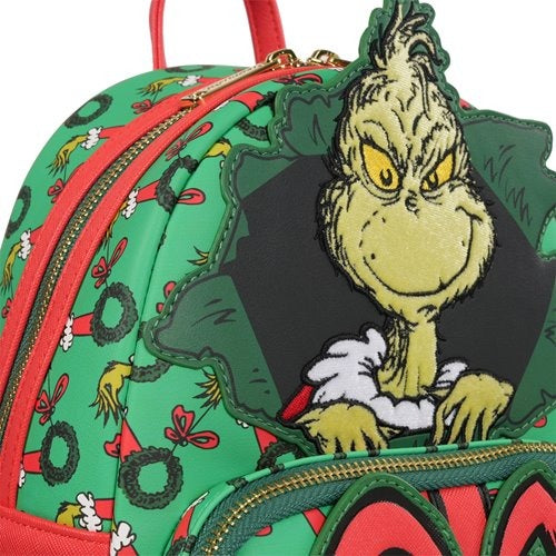 Loungefly How the Grinch Stole Christmas Grinch Christmas Present Mini-Backpack - Entertainment Earth Exclusive