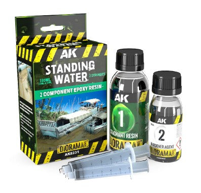 Black Forest® Hobby Supply Co AK Interactive 8231 Diorama Series: Standing Water Effect 2-Component Epoxy Resi — Paints,