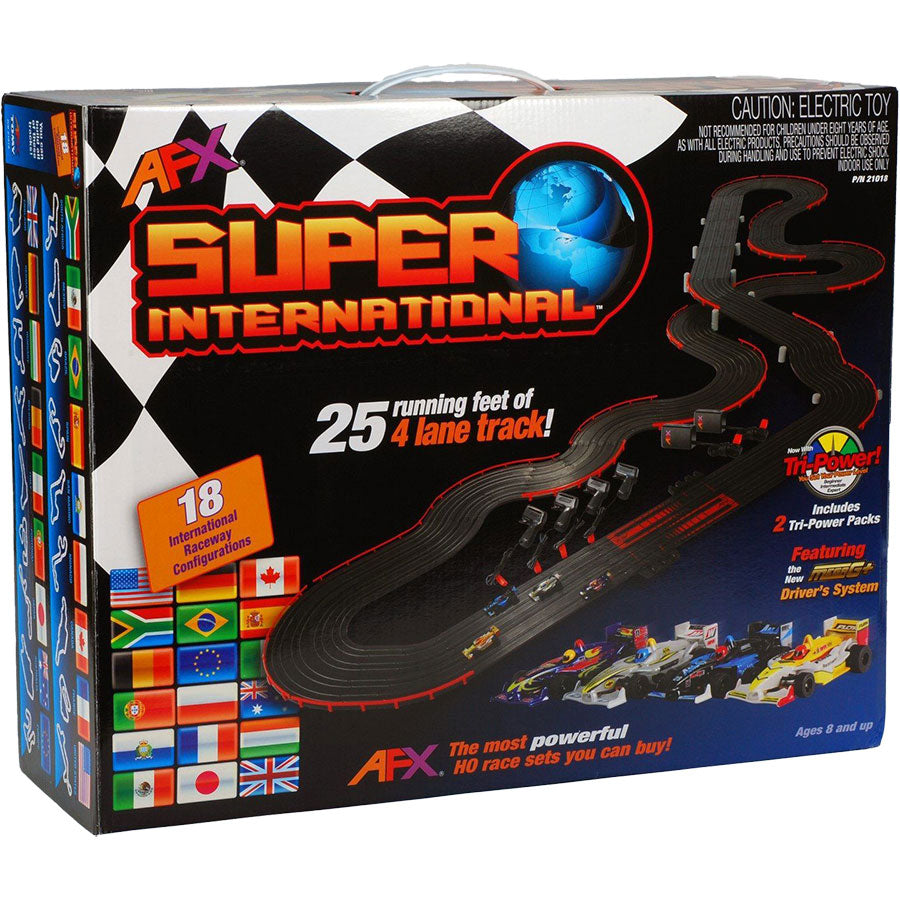 AFX - 4 Lane Super International HO Slot Car Set AFX21018