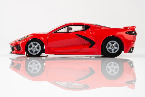 Corvette C8, Torch Red, HO Scale Slot Car