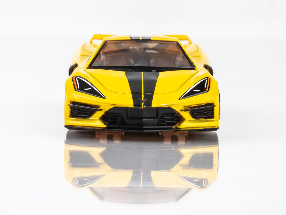 AFX Racing Corvette C8 Accelerate Yellow — HO Slot Car