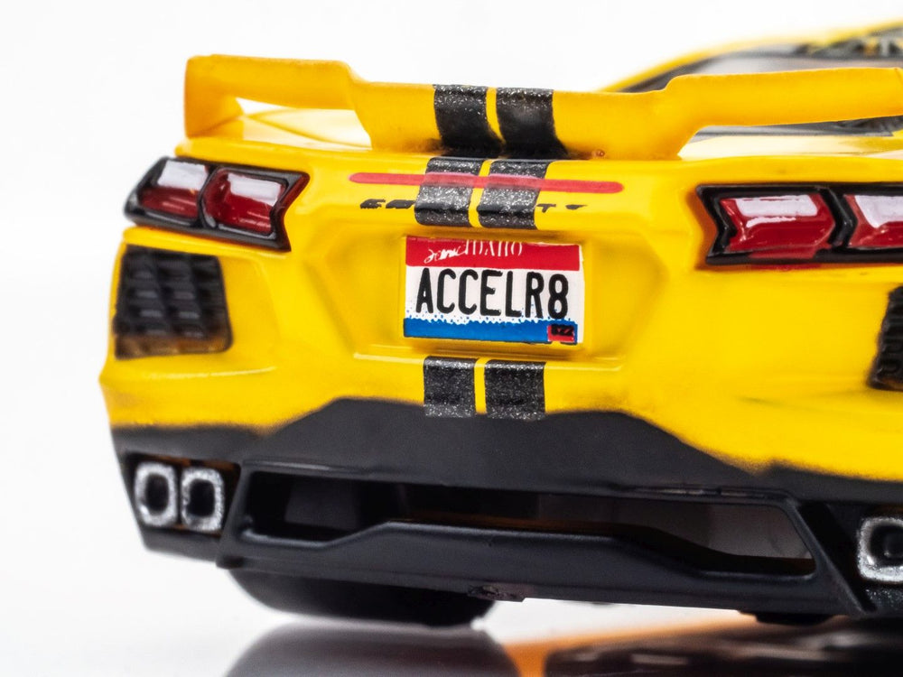 AFX Racing Corvette C8 Accelerate Yellow — HO Slot Car