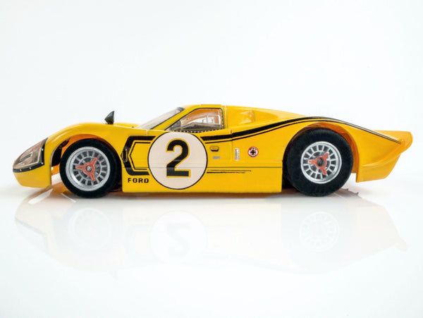 1967 Ford GT40 Mark IV #2 Lemans, Yellow, HO Scale Slot Car