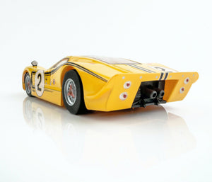 1967 Ford GT40 Mark IV #2 Lemans, Yellow, HO Scale Slot Car