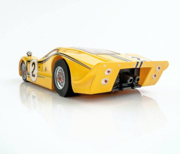 1967 Ford GT40 Mark IV #2 Lemans, Yellow, HO Scale Slot Car