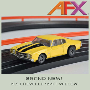 AFX 22050 1971 Chevelle 454 Yellow Mega G+ Ho slot car AFX22050 MegeG+