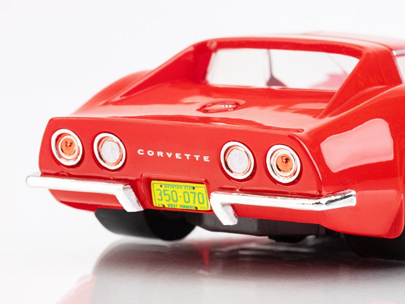 AFX Racing Corvette 1970 Red/Yellow Wildfire HO Scale Slot Car — HO Slot Car