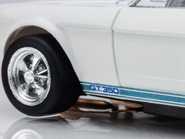 1965 Shelby Mustang GT350 White/Blue HO Slot Car Set