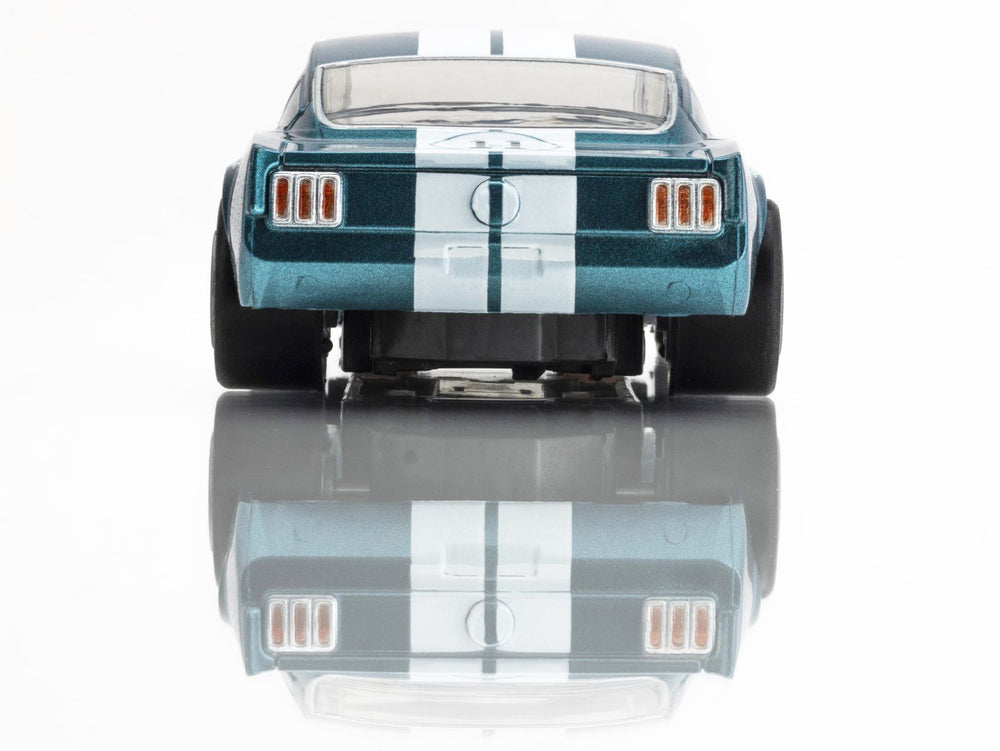 AFX Racing 1965 Shelby Mustang GT350R Donohue Blue/White Slot Car — HO Slot Car