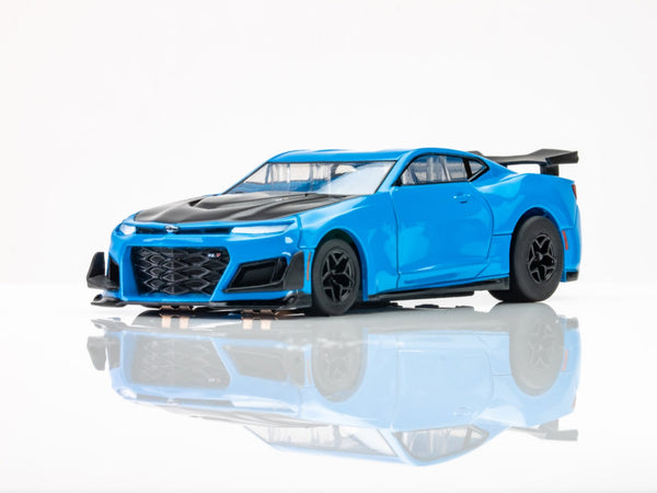 AFX 22079 2021 Chevy Camaro ZL1 Rapid Blue HO Scale Slot Car MegaG Plus