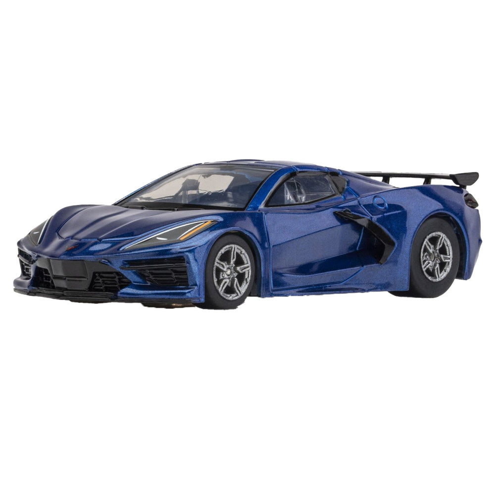 AFX Racing Corvette C8 Riptide Blue Metallic Slot Car — HO Slot Car