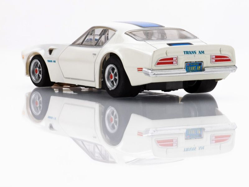 AFX Racing 1970 Firebird TransAm, White/ Blue, HO Scale Slot Car — HO Slot Car