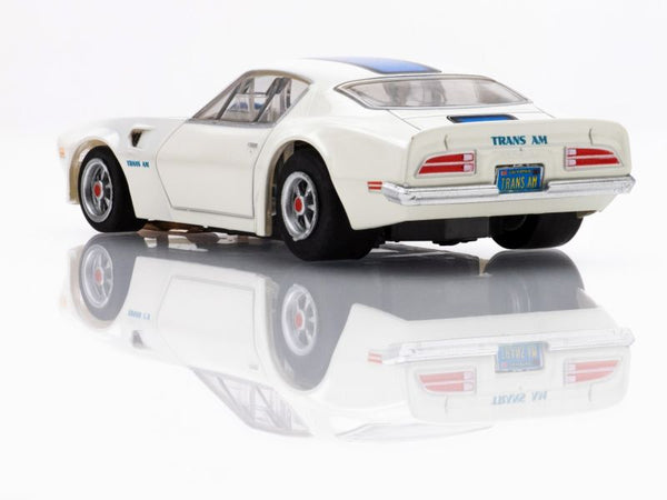 1970 Firebird TransAm, White/ Blue, HO Scale Slot Car