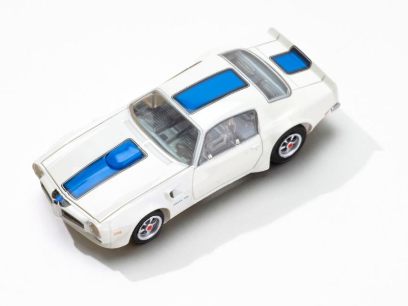 AFX Racing 1970 Firebird TransAm, White/ Blue, HO Scale Slot Car — HO Slot Car