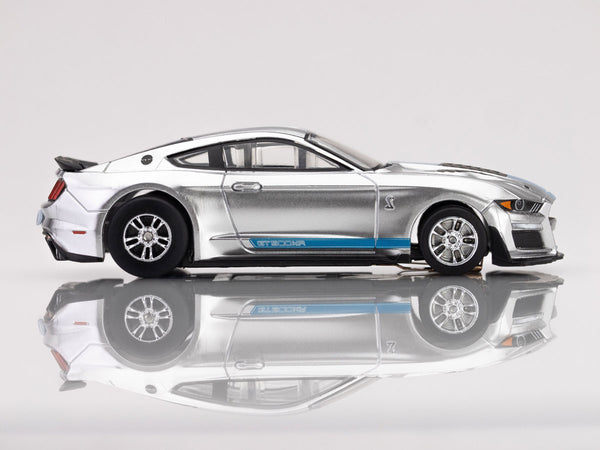 2022 Mustang GT500KR, Silver/ Blue HO Scale Slot Car
