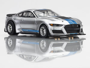 2022 Mustang GT500KR, Silver/ Blue HO Scale Slot Car