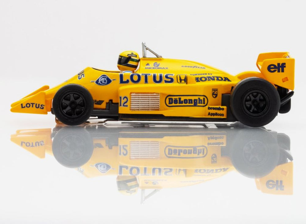 AFX Racing Lotus 99T 1987 Yellow/Blue Sundance Orange — HO Slot Car
