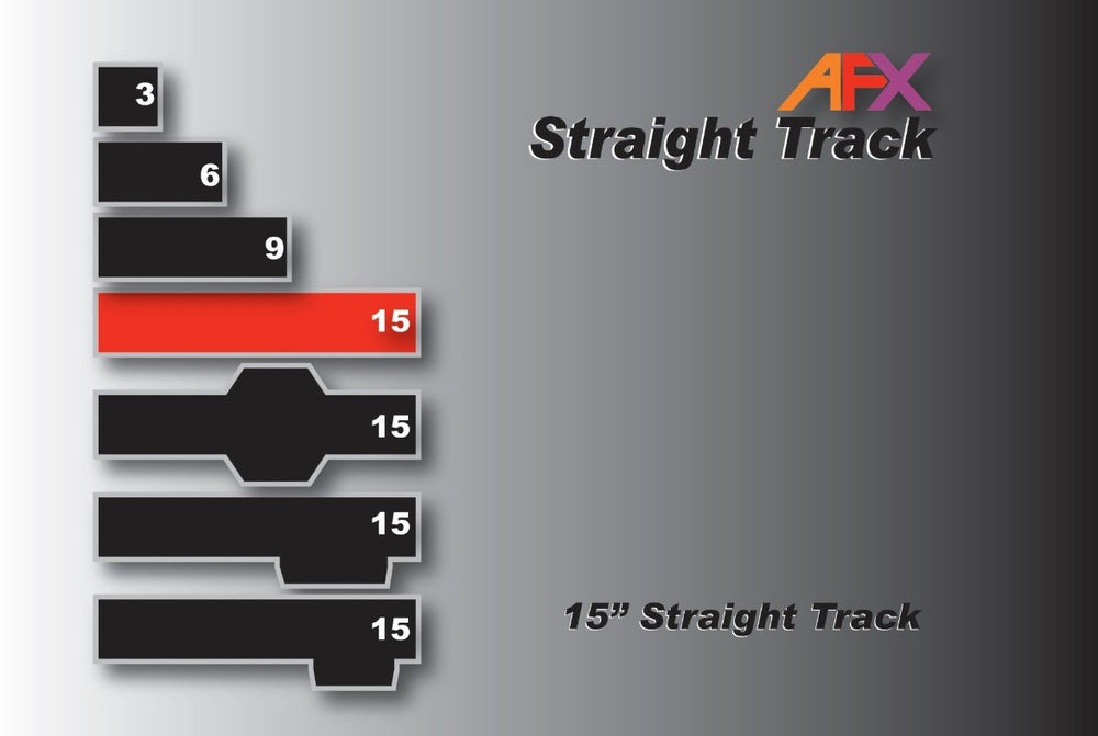 AFX Racing Track, Straight 15" (2pcs) — HO Slot Car Accessories