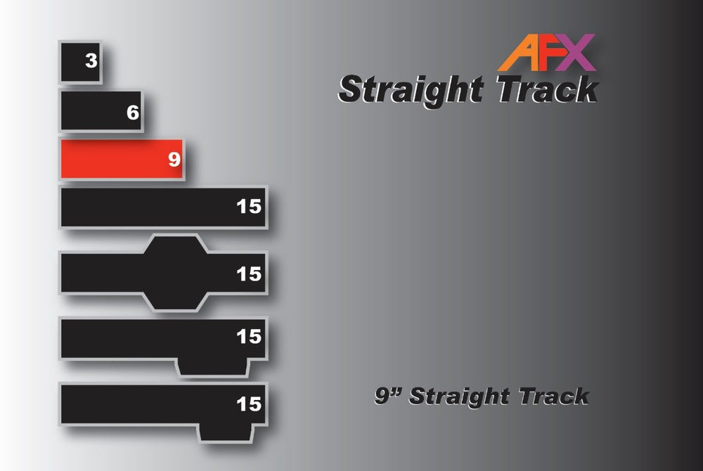 AFX Racing Track, Straight 9" (2pcs) — HO Slot Car Accessories