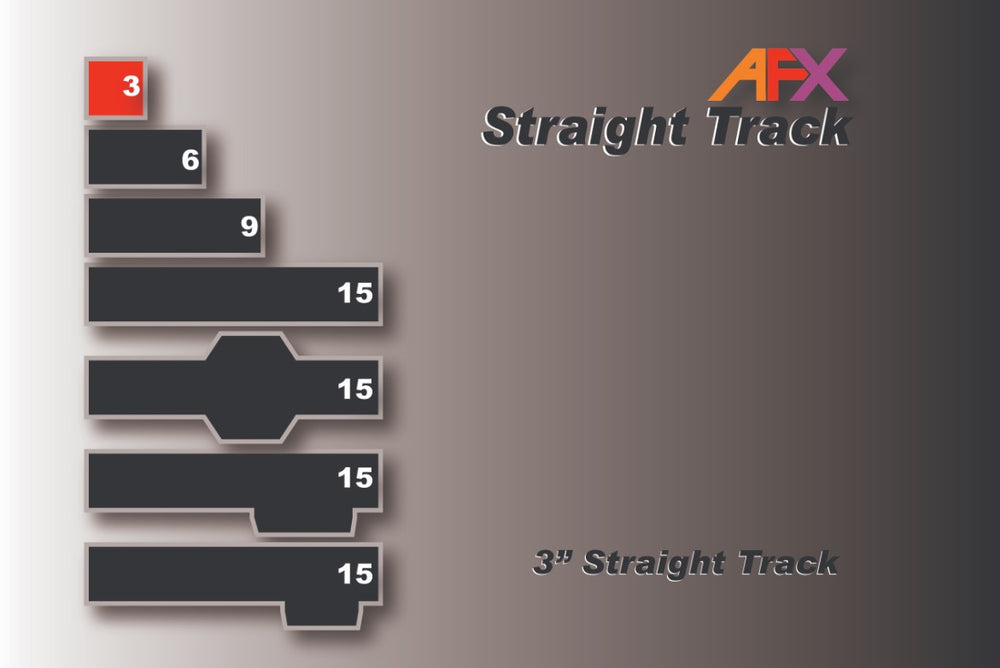 AFX Racing Track, Straight 3" (2pcs) — HO Slot Car Accessories
