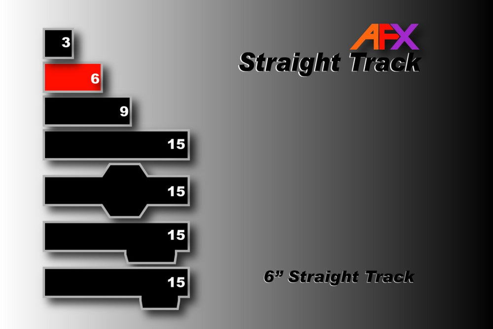 AFX Racing Track, Straight 6" (2pcs) — HO Slot Car Accessories