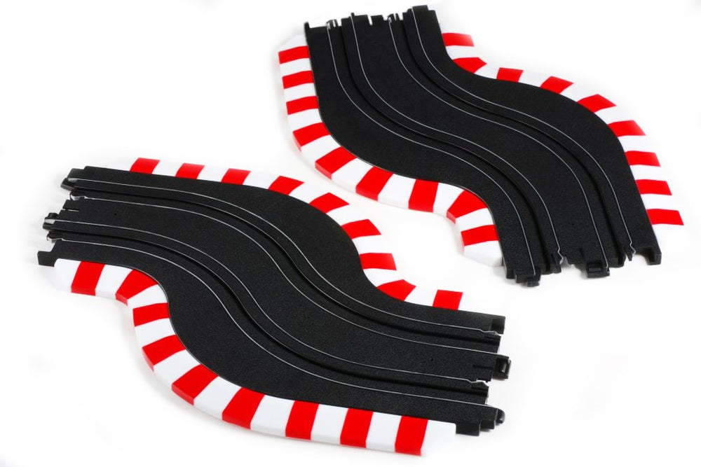 AFX Racing Track, Chicane Set, Left & Right — HO Slot Car Accessories