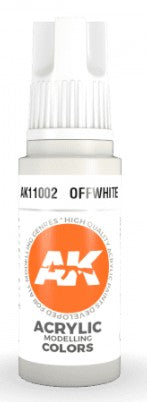 Black Forest® Hobby Supply Co AK Interactive 11002 Off White Acrylic 3G Paint 17ml Bottle — Glues, Paints, Tools > AK