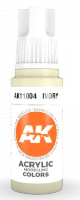 Black Forest® Hobby Supply Co AK Interactive 11004 Ivory Acrylic 3G Paint 17ml Bottle — Glues, Paints, Tools > AK Interactive