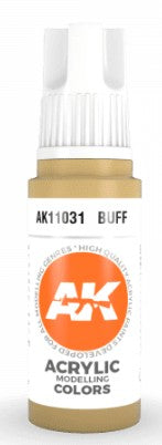 Black Forest® Hobby Supply Co AK Interactive 11031 Buff 3G Acrylic Paint 17ml Bottle — Glues, Paints, Tools > AK Interactive