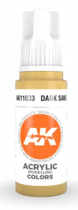 Black Forest® Hobby Supply Co AK Interactive 11033 Dark Sand 3G Acrylic Paint 17ml Bottle — Glues, Paints, Tools > AK